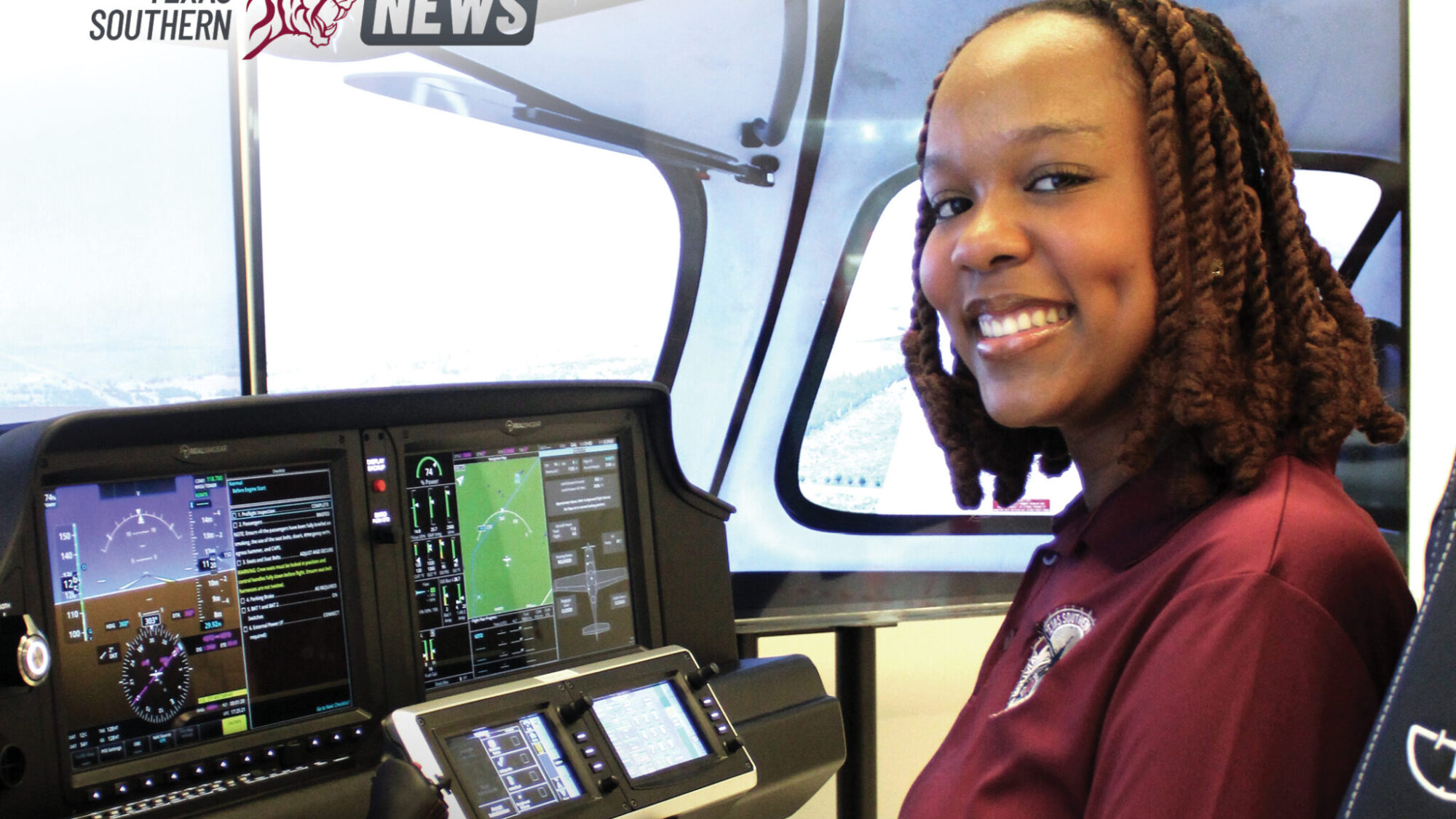 Sydnee Johnson in Aviation Flight Simulator