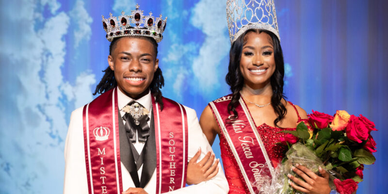 25th Mister Texas Southern University Zyias Richards and 79th Miss Texas Southern University Carmon Nelson-Richards