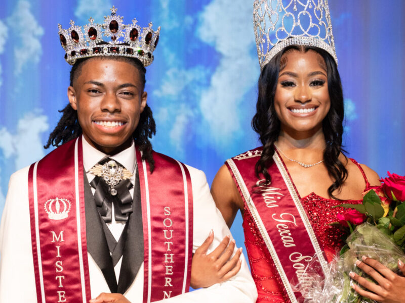 25th Mister Texas Southern University Zyias Richards and 79th Miss Texas Southern University Carmon Nelson-Richards