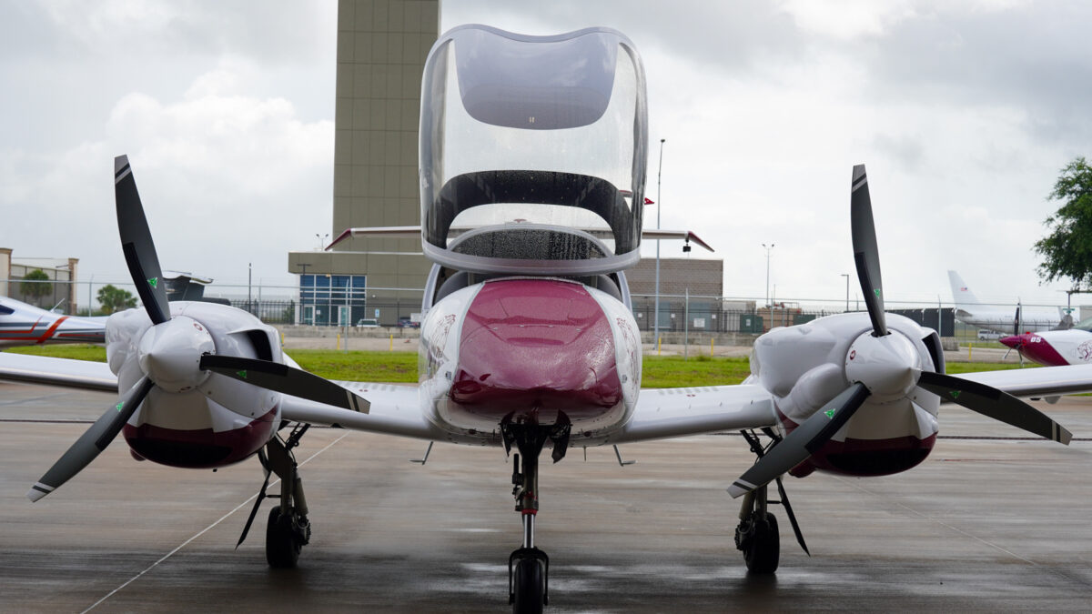 Texas Southern University's new twin-engine aircraft