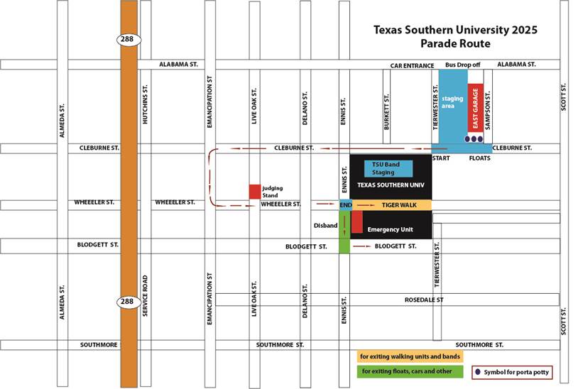 Homecoming parade route 2026